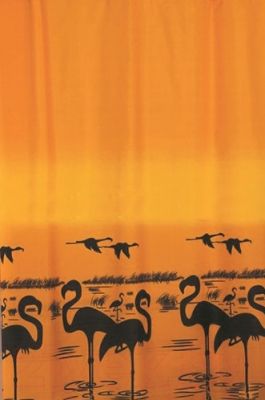 Шторка-занавеска для ванны Miranda Flamingo Yellow