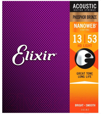 Струны для акустической гитары Elixir Strings 16182 13-53 HD Light