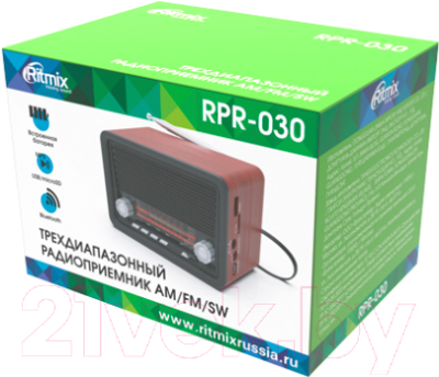 Радиоприемник Ritmix RPR-030 (черный)