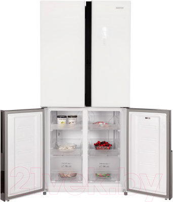 Холодильник с морозильником Nordfrost RFQ 510 NFGW Inverter