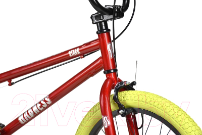 Велосипед STARK Madness BMX 1 2024 (красный/серебристый/хаки)