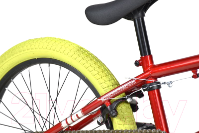 Велосипед STARK Madness BMX 1 2024 (красный/серебристый/хаки)