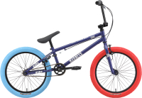 Велосипед STARK Madness BMX 1 2024 (темно-синий матовый/серебристый/синий/красный) - 