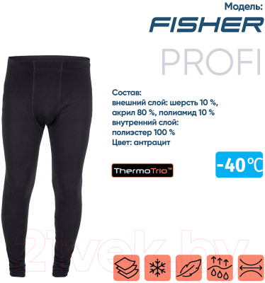 Термоштаны Сибирский Следопыт Fisher / PF-TUP-08 (р.46)