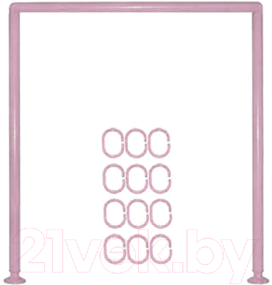 Карниз для ванны Европласт Comfort Life 0.80x0.80x0.80 (розовый, угловой)
