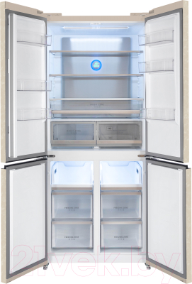 Холодильник с морозильником Hiberg RFQ-600DX NFYm Inverter