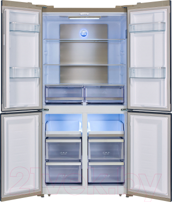 Холодильник с морозильником Hiberg RFQ-500DX NFGY Inverter