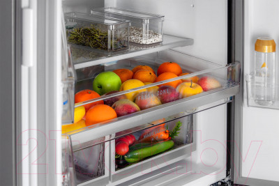 Холодильник с морозильником Hiberg RFQ-600DX NFGB Inverter