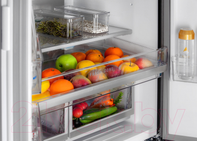 Холодильник с морозильником Hiberg RFQ-600DX NFGW Inverter