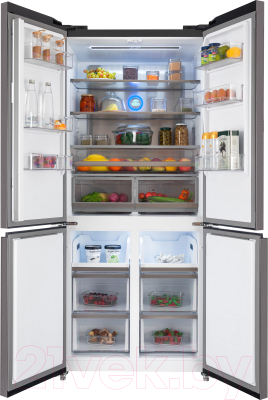 Холодильник с морозильником Hiberg RFQ-600DX NFGM Inverter