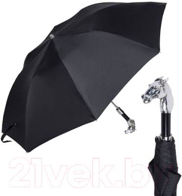 Зонт складной Pasotti Auto Cavallo Silver Scotland Black