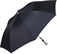 Зонт складной Pasotti Auto Ferro Silver Oxford Black - 