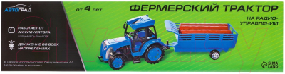 Радиоуправляемая игрушка Автоград Трактор Фермер / 7753106 (синий)