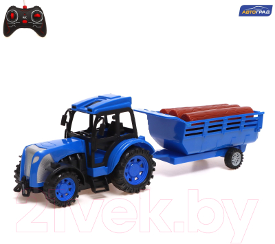 Радиоуправляемая игрушка Автоград Трактор Фермер / 7753106 (синий)