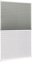 Штора-плиссе Delfa Basic Uni СПШ-3111/1102 Basic Transparent (34x160, серый/белый) - 