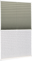 Штора-плиссе Delfa Basic Blo СПШ-37201/1102 Basic Transparent (34x160, серый/белый) - 