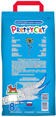 Наполнитель для туалета Prettycat Aroma Fruit / 620055 (4кг/8л)