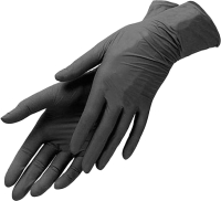 Перчатки одноразовые Merida Нитриловые 9320 (L, 50шт, черный) - 