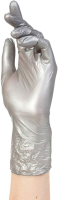 Перчатки одноразовые Adele Для индустрии красоты нитриловые неопудренные (М, 100шт, серебристый) - 