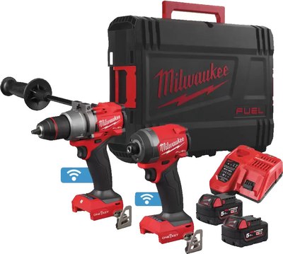 Аккумуляторная дрель-шуруповерт Milwaukee M18 ONEPP2A3-502X / 4933493244 (с шуруповертом) - 