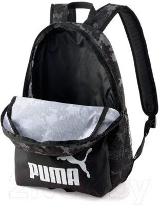 Рюкзак спортивный Puma Phase AOP Backpack / 07804610 (черный/серый)