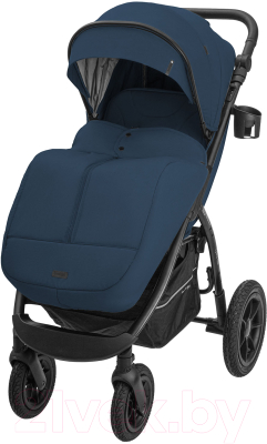 Детская прогулочная коляска INDIGO Epica XL Air с сумкой (синий)