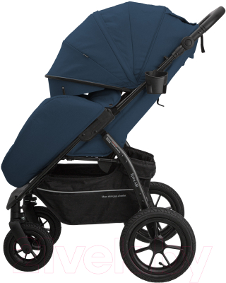 Детская прогулочная коляска INDIGO Epica XL Air с сумкой (синий)
