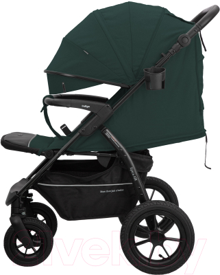 Детская прогулочная коляска INDIGO Epica XL Air с сумкой (темно-зеленый)