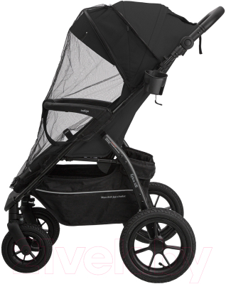 Детская прогулочная коляска INDIGO Epica XL Air с сумкой (черный)