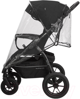 Детская прогулочная коляска INDIGO Epica XL Air с сумкой (черный)