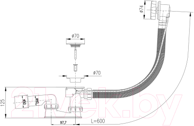 Сифон Slezak RAV MD0588PB (белый)