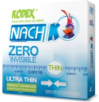 Презервативы Kodex Condom Zero Invisible & Ultra Thin (3шт) - 