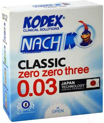 Презервативы Kodex Condom Classic 0.03 Invisible & Ultra Thin (3шт)