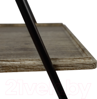 Сервировочный столик Мебелик Милн (черный/дуб крымский состаренный)