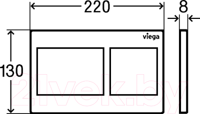 Кнопка для инсталляции Viega Visign for Style 21 / 773250 (пластик, альпийский белый)