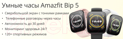 Умные часы Amazfit Bip 5 / A2215 (черный)