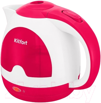 Электрочайник Kitfort KT-6607-1 (белый/малиновый)