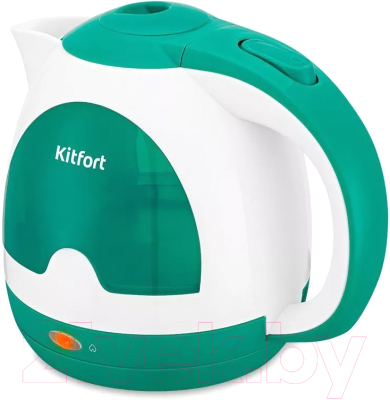 Электрочайник Kitfort KT-6607-2 (белый/зеленый)