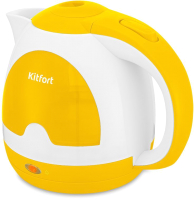 Электрочайник Kitfort KT-6607-3 (белый/желтый) - 