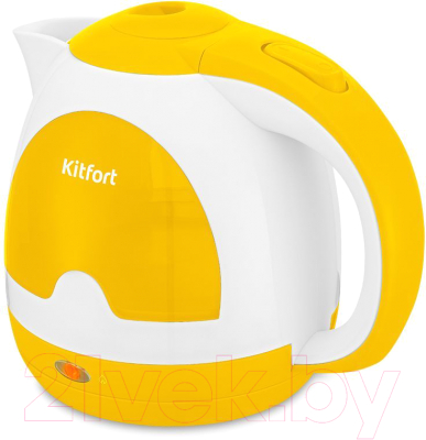 Электрочайник Kitfort KT-6607-3 (белый/желтый)