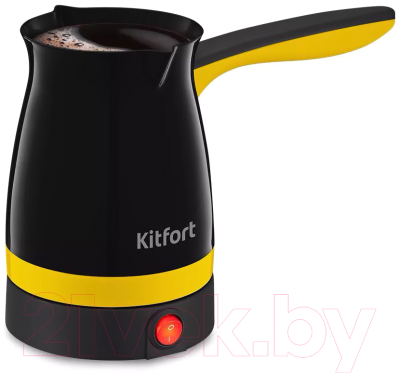Турка электрическая Kitfort KT-7183-3 (черный/желтый)