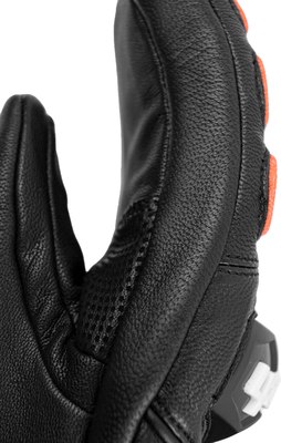 Варежки лыжные Reusch Warrior Team / 6211422-7809 (р-р 9.5, Mitten Black/Fluo Red)