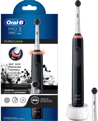 Электрическая зубная щетка Oral-B Pro 3 3000 Pure Clean Black D505.523.3