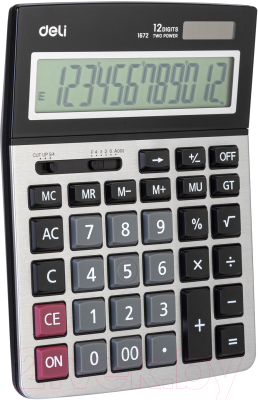 Калькулятор Deli Core / 1672 (серебристый)