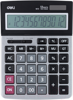 Калькулятор Deli Core / 1672 (серебристый)
