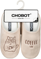 Тапочки домашние HOME Line 05-522 (р.35-36, Coffee Cat, светло-бежевый) - 
