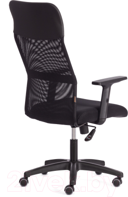 Кресло офисное Tetchair Practic Plt кожзам/ткань (черный)