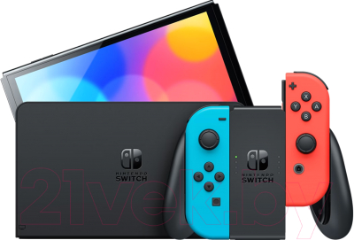 Игровая приставка Nintendo Switch OLED (синий/красный)