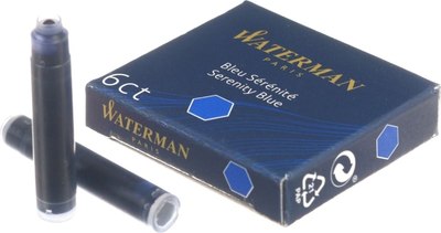 Чернила для перьевой ручки Waterman International / S0110950 (6шт, синий)