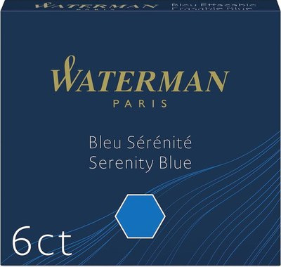 Чернила для перьевой ручки Waterman International / S0110950 (6шт, синий)